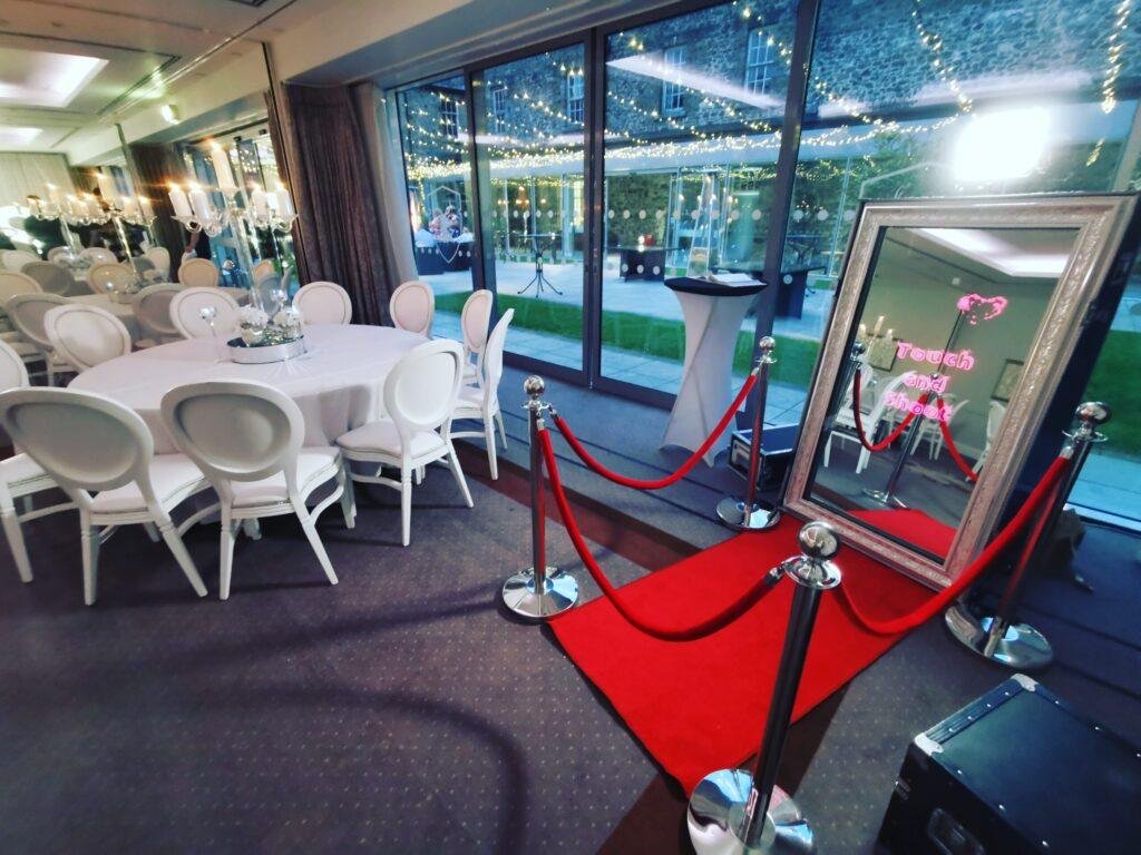 magic mirror photo booth wedding south wales at Hensol Castle