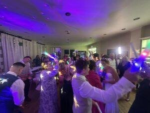 wedding DJ South Wales packed dance floor at llangoed hall