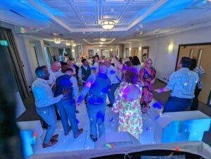 wedding DJ South Wales packed dance floor at the vale resort