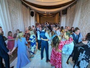 wedding DJ South Wales packed dance floor at rosedew farm